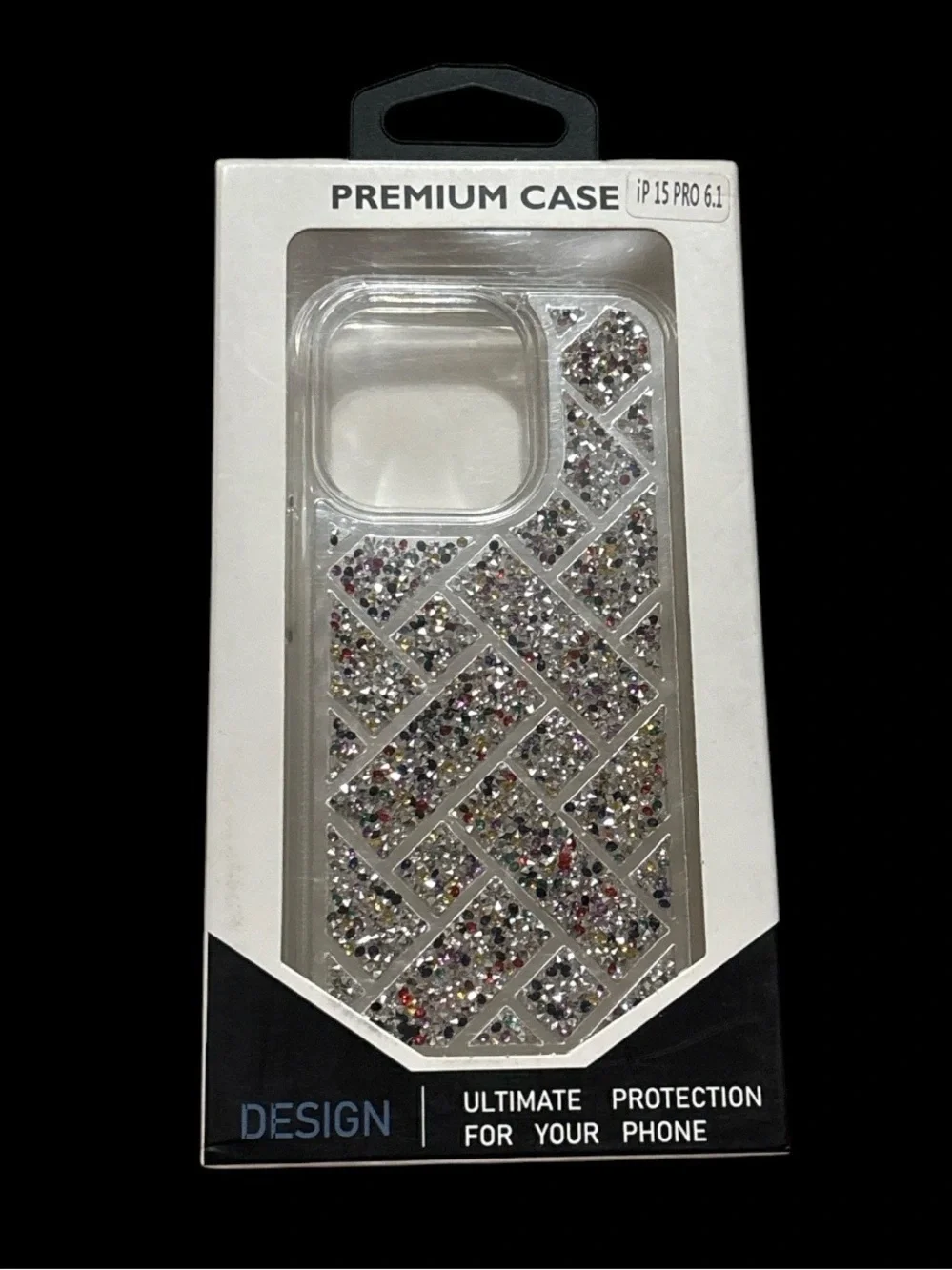 Premium Clear Glitter Phone Case for iPhone 15 Pro (6.1)